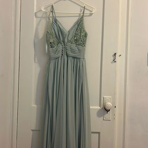 Seafoam green bridesmaid dress size 2